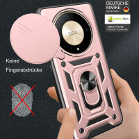 Outdoor Panzer Hülle Honor Magic 6 Lite Handyhülle Slide Kameraschutz Ringhalter Rosegold