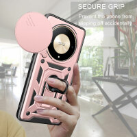 Outdoor Panzer Hülle Honor Magic 6 Lite Handyhülle Slide Kameraschutz Ringhalter Rosegold