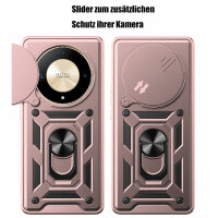 Outdoor Panzer Hülle Honor Magic 6 Lite Handyhülle Slide Kameraschutz Ringhalter Rosegold