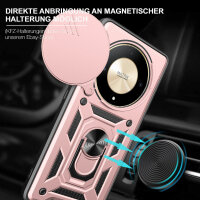 Outdoor Panzer Hülle Honor Magic 6 Lite Handyhülle Slide Kameraschutz Ringhalter Rosegold