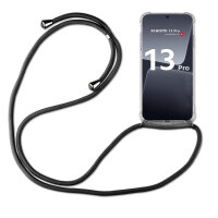 Handykette für Xiaomi 13 Pro Handyhülle mit Band Hülle mit Kordel Handy Tasche Schwarz