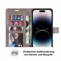 Handyhülle für Apple iPhone 14 Pro Max – Mandala Case Grau