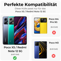 Hülle für Xiaomi Handyhülle Outdoor Case Handy Tasche Silikon Back Cover Bumper Schwarz Poco X5 / Redmi Note 12 5G