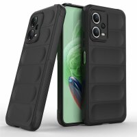 Hülle für Xiaomi Handyhülle Outdoor Case Handy Tasche Silikon Back Cover Bumper Schwarz Poco X5 / Redmi Note 12 5G