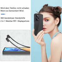 360°Grad Hülle Xiaomi Redmi Note 12 Pro /Poco X5 Pro Handyhülle mit Displayschut Schwarz