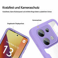 360° Grad Hülle Xiaomi Redmi Note 13 5G vollschutz Integriertem Displayschutz Lila