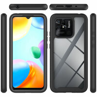 Panzer Hülle Handy Tasche 360 Grad TPU vollschutz mit Integriertem Displayschutz Xiaomi Redmi 10C
