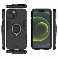 Handyhülle für Apple iPhone 14 Plus – Ring Panzer Cover Schwarz