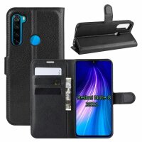 Xiaomi, Handy Tasche Handyhülle Schutzhülle Hülle Flipcase Klapphülle Etui Case Xiaomi Redmi Note 8 ( 2021 ) Schwarz