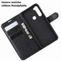 Xiaomi, Handy Tasche Handyhülle Schutzhülle Hülle Flipcase Klapphülle Etui Case Xiaomi Redmi Note 8 ( 2021 ) Schwarz