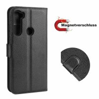 Xiaomi, Handy Tasche Handyhülle Schutzhülle Hülle Flipcase Klapphülle Etui Case Xiaomi Redmi Note 8 ( 2021 ) Schwarz