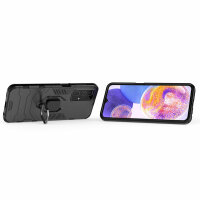 betterfon Ring Case Samsung A23 5G Hülle Handyhülle Stoßfest 360° Drehbarer Ring Schwarz