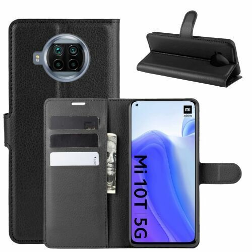 Xiaomi, Handy Tasche Handyhülle Schutzhülle Hülle Flipcase Klapphülle Etui Case Xiaomi Mi 10T Lite Schwarz