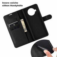 Xiaomi, Handy Tasche Handyhülle Schutzhülle Hülle Flipcase Klapphülle Etui Case Xiaomi Mi 10T Lite Schwarz