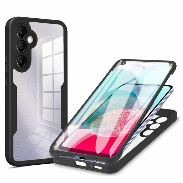 Handy Tasche für Samsung Galaxy A34 5G 360° Grad Handyhülle mit Displayschutz