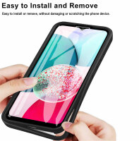 Handy Tasche für Samsung Galaxy A34 5G 360° Grad Handyhülle mit Displayschutz