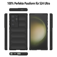 Hülle für Samsung A14 A34 A54 S23 FE S24 Handyhülle Outdoor Case Cover Bumper Schwarz Galaxy S24 Ultra
