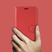 ZTE Handy Tasche Flip Cover Case Buch Klapp Schutz Hülle Etui Wallet Buchtasche ZTE Blade A7 Vita Rot