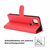 ZTE Handy Tasche Flip Cover Case Buch Klapp Schutz Hülle Etui Wallet Buchtasche ZTE Blade A7 Vita Rot