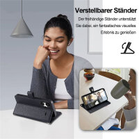 Handykette Xiaomi Hülle mit Band Handyhülle Kartenfächer PU Leder Umhängetasche Redmi Note 13 Pro+ 5G Schwarz