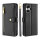 Handykette Xiaomi Hülle mit Band Handyhülle Kartenfächer PU Leder Umhängetasche Redmi Note 13 Pro+ 5G Schwarz