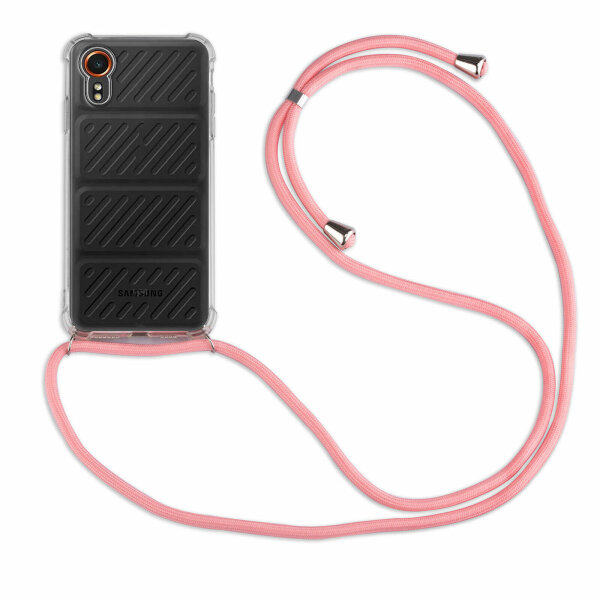 Handykette für Samsung Galaxy Xcover 7 Handyhülle mit Band Case Hülle mit Kordel Rosa