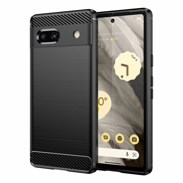 Google Pixel 7A Carbon Hülle Outdoor Case Back Cover Handy Tasche Handyhülle