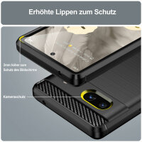 Google Pixel 7A Carbon Hülle Outdoor Case Back Cover Handy Tasche Handyhülle