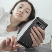 Google Pixel 7A Carbon Hülle Outdoor Case Back Cover Handy Tasche Handyhülle