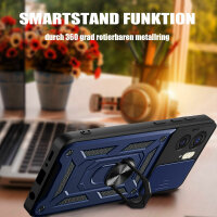 Outdoor Panzer Hülle Motorola Edge 40 Handyhülle mit Kameraschutz Ringhalter Blau