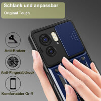 Outdoor Panzer Hülle Motorola Edge 40 Handyhülle mit Kameraschutz Ringhalter Blau
