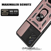 Outdoor Panzer Hülle Motorola Moto G10 G20 G30 Handyhülle mit Kameraschutz Ring Rosegold