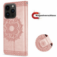 Handyhülle für Apple iPhone 14 Pro – Mandala Case Rosegold