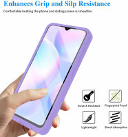 360°Grad Hülle Xiaomi Redmi 9A / 9AT Handyhülle mi Integriertem Displayschutz Lila
