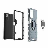 Schutz Hülle für Xiaomi Redmi Note 10 Pro Ring Case Cover Handy Tasche Outdoor  Türkis