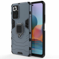 Schutz Hülle für Xiaomi Redmi Note 10 Pro Ring Case Cover Handy Tasche Outdoor  Türkis