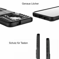 Handy Tasche Lenovo Motorola Panzer Hülle Hybrid Case Cover Schutzhülle Bumper Motorola Moto G9 Play Schwarz