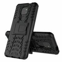 Handy Tasche Lenovo Motorola Panzer Hülle Hybrid Case Cover Schutzhülle Bumper Motorola Moto G9 Play Schwarz