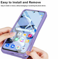 360° Grad Hülle für Samsung Galaxy A05s Handyhülle mit Integriertem Displayschut Lila