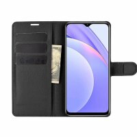 Xiaomi, Handy Tasche Handyhülle Schutzhülle Hülle Flipcase Klapphülle Etui Case Xiaomi Redmi 9T Schwarz