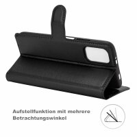 Xiaomi, Handy Tasche Handyhülle Schutzhülle Hülle Flipcase Klapphülle Etui Case Xiaomi Redmi 9T Schwarz