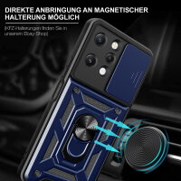 Outdoor Panzer Hülle Xiaomi Redmi 12 Handyhülle mit Kameraschutz Ringhalter Case Blau