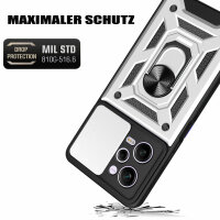 Outdoor Hülle Xiaomi Redmi Note 12 Pro / Poco X5 Pro 5G Handyhülle Kameraschutz Silber