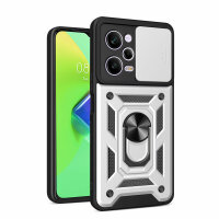 Outdoor Hülle Xiaomi Redmi Note 12 Pro / Poco X5 Pro 5G Handyhülle Kameraschutz Silber