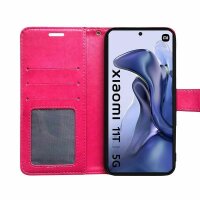 Handy Tasche Xiaomi 11T / 11T Pro Schutzhülle Book Case Flip Cover Etui Hülle BF Pink