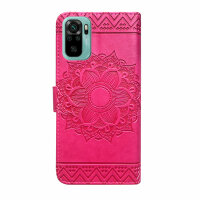 Schutz Hülle Xiaomi Redmi Note 10 Handy Tasche Flip Case Etui Schale TPU Wallet Pink