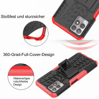 Hülle für Realme 8i - Hülle Schutzhülle Handy Tasche Outdoor Case Cover Bumper Rot