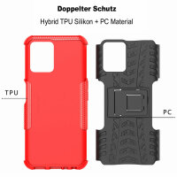 Hülle für Realme 8i - Hülle Schutzhülle Handy Tasche Outdoor Case Cover Bumper Rot