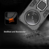 Hülle Xiaomi Redmi A3 Handyhülle Outdoor Stoßfest 360° Drehbarer Ring Ständer