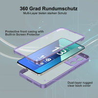 360° Grad Hülle Xiaomi Redmi Note 13 4G vollschutz Integriertem Displayschutz Lila